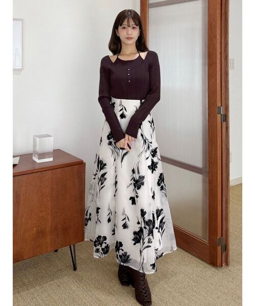 MERCURYDUO(マーキュリーデュオ)の「マルチウェイリボンレイヤードライクニット(ニット/セーター・レディース・ネイビー/ブラウン/チャコールグレー・FREE)」の18枚目の写真