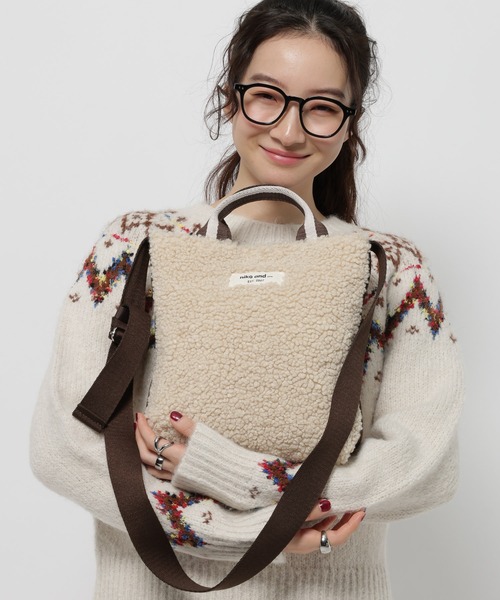 niko and...（ニコアンド）の「《500mlボトル収納可能》2WAYテープトートバッグM（トートバッグ・レディース・レッド/グリーン/ブラウン/シルバー/アイボリー/レオパード/ピンク/イエロー/その他/ライトブルー/ブラウン系その他/ブラック系その他・0）」の5枚目の写真