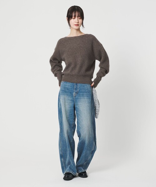 BEAUTY&YOUTH UNITED ARROWS（ビューティーアンドユースユナイテッドアローズ）の「フォックスブレンド ボリュームスリーブ ボートネックニットプルオーバー（ニット/セーター・レディース・モカ/ナチュラル/グレー系・FREE）」の14枚目の写真