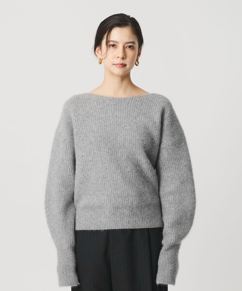 BEAUTY&YOUTH UNITED ARROWS（ビューティーアンドユースユナイテッドアローズ）の「フォックスブレンド ボリュームスリーブ ボートネックニットプルオーバー（ニット/セーター・レディース・モカ/ナチュラル/グレー系・FREE）」の15枚目の写真