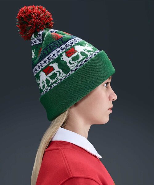 NIKE（ナイキ）の「ナイキ ピーク ビッグキッズ スタンダード カフ ビーニー / Nike Peak Big Kids' Standard Cuff Beanie HV7025-324 Pine Green（ニットキャップ/ビーニー・キッズ・グリーン・ONE SIZE）」の2枚目の写真