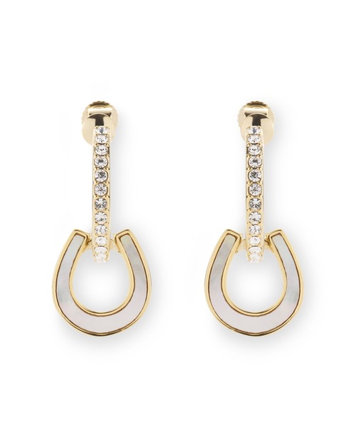 LANVIN en Bleu(ランバンオンブルー)の「馬蹄モチーフ イヤリング(イヤリング・レディース・ゴールド/シルバー・ONE SIZE)」の1枚目の写真