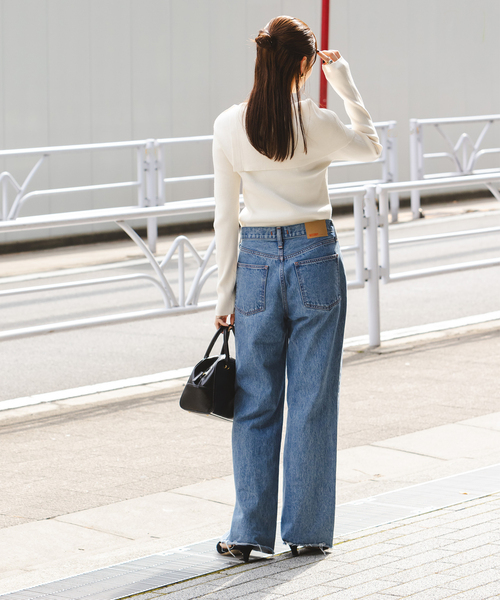 WEB限定追加》ショルダーボタンタイトリブニット（ニット/セーター