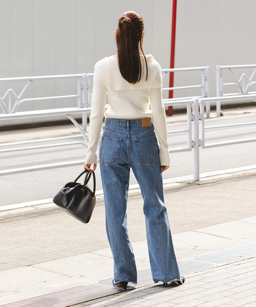 Noble（ノーブル）の「《WEB限定追加》ショルダーボタンタイトリブニット（ニット/セーター・レディース・ブラック/ホワイト/マルチ・FREE）」の20枚目の写真