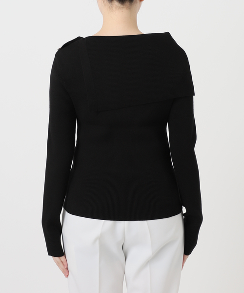 WEB限定追加》ショルダーボタンタイトリブニット（ニット/セーター