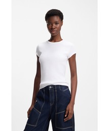 BOSS（ボス）の「スリムフィットTシャツ ストレッチコットン ロゴエンブロイダリー（Tシャツ/カットソー）」