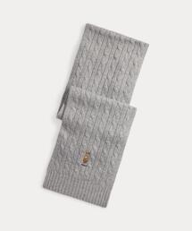 Polo ベア ケーブルニット ウールカシミヤ マフラー