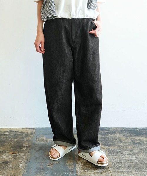5Pルーズストレートイージーデニムパンツ（デニムパンツ）｜SOLAMONAT