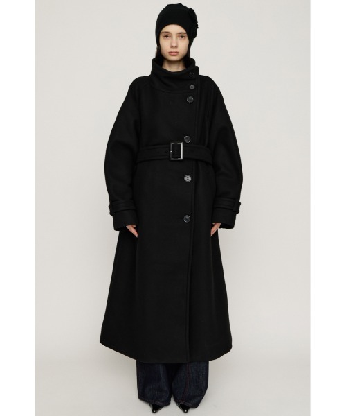 SLY（スライ）の「STAND NECK LONG COAT スタンドネック ロングコート 秋服 冬服（ステンカラーコート・レディース・ブラック/マルチ/杢グレー・1/2）」の14枚目の写真