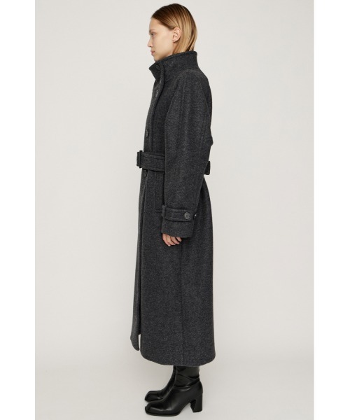 SLY（スライ）の「STAND NECK LONG COAT スタンドネック ロングコート 秋服 冬服（ステンカラーコート・レディース・ブラック/マルチ/杢グレー・1/2）」の21枚目の写真
