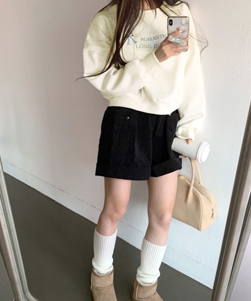 REMUR(レミュール)の「リボンロゴ刺繍スウェット(スウェット・レディース・グレー/アイボリー/ブラック・FREE)」の7枚目の写真