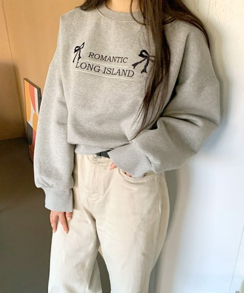 REMUR(レミュール)の「リボンロゴ刺繍スウェット(スウェット・レディース・グレー/アイボリー/ブラック・FREE)」の15枚目の写真