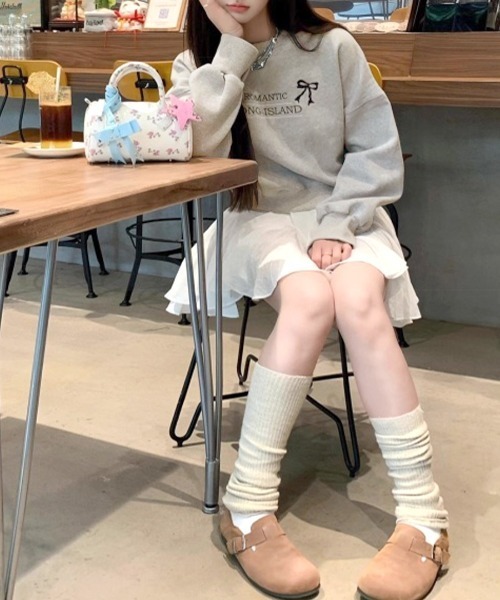 REMUR(レミュール)の「リボンロゴ刺繍スウェット(スウェット・レディース・グレー/アイボリー/ブラック・FREE)」の19枚目の写真