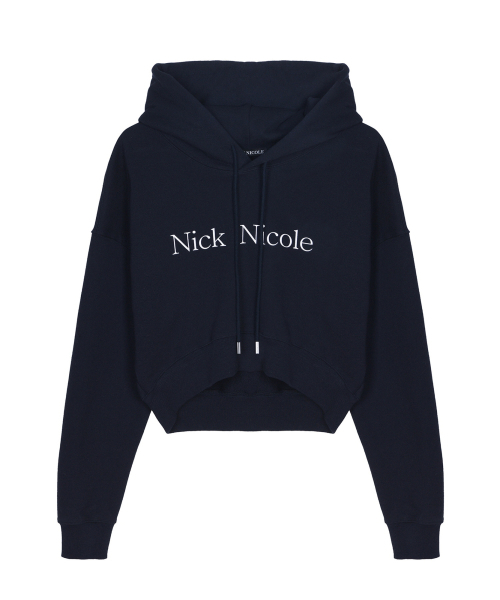 NICK&NICOLE(ニックアンドニコール)の「NICOLE LOGO CROP HOODY_NAVY(パーカー・レディース・その他・FREE)」の4枚目の写真