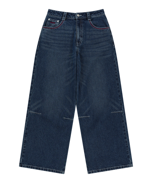AAKAM(アーカム)の「CROS2 Washed Denim Pants (Blue)(デニムパンツ・レディース・その他・1/2)」の3枚目の写真
