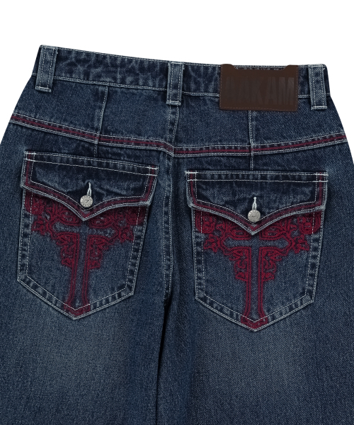 AAKAM(アーカム)の「CROS2 Washed Denim Pants (Blue)(デニムパンツ・レディース・その他・1/2)」の12枚目の写真