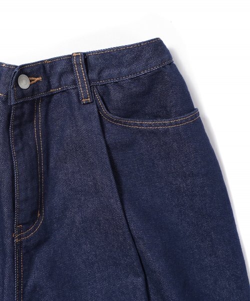 GAKKAI UNIONS（ガッカイユニオンズ）の「ワンタッチワイドバンディングデニムパンツインディゴ（デニムパンツ・レディース・その他・MEDIUM/LARGE/SMALL）」の4枚目の写真