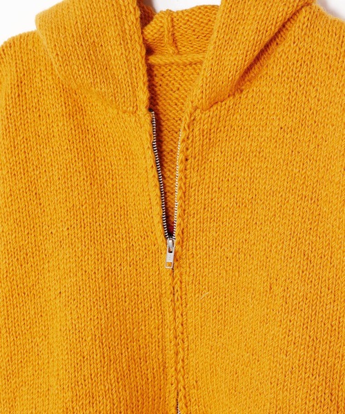チャイハネ（チャイハネ）の「【チャイハネ】メルデフ手編みニットMEN'Sフードジャケット（その他アウター・メンズ・イエロー/ホワイト・FREE）」の6枚目の写真