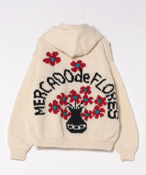 チャイハネ（チャイハネ）の「【チャイハネ】メルデフ手編みニットMEN'Sフードジャケット（その他アウター・メンズ・イエロー/ホワイト・FREE）」の10枚目の写真