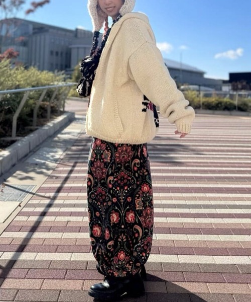 チャイハネ（チャイハネ）の「【チャイハネ】メルデフ手編みニットMEN'Sフードジャケット（その他アウター・メンズ・イエロー/ホワイト・FREE）」の12枚目の写真