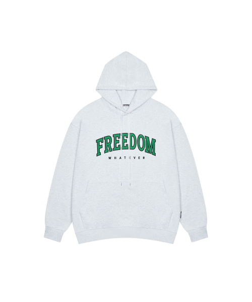FREEDOM(フリーダム)の「ワットエバー アプリケ フードパーカー(メランジ/グリーン)(パーカー・メンズ・その他・XX-LARGE/X-LARGE)」の1枚目の写真