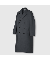 WOOL BLEND OVERFIT DOUBLE COAT [CHARCOAL]