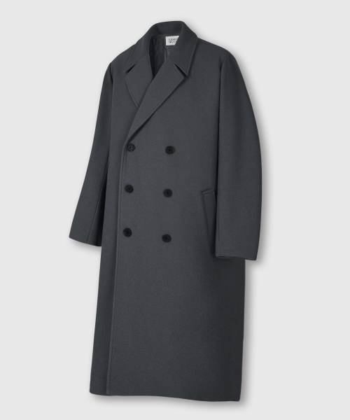LEMAIN SECOND（リメインセカンド）の「WOOL BLEND OVERFIT DOUBLE COAT [CHARCOAL]（チェスターコート・メンズ・その他・LARGE/X-LARGE/MEDIUM）」の3枚目の写真
