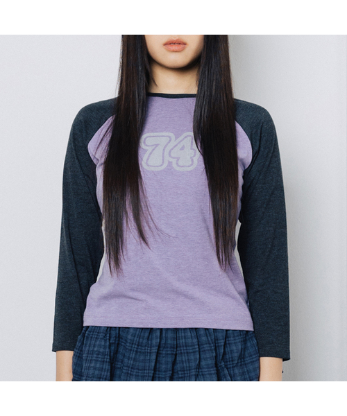 WEBHOUSE(ウェブハウス)の「74カプリスリーブ - パープル(Tシャツ/カットソー・レディース・その他・FREE)」の1枚目の写真