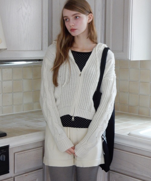 Birthday room（バースデイルーム）の「ニットショートパンツ/knit shorts pants（その他パンツ・レディース・グレー/アイボリー/ブラック・FREE）」の16枚目の写真