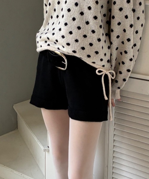 Birthday room（バースデイルーム）の「ニットショートパンツ/knit shorts pants（その他パンツ・レディース・グレー/アイボリー/ブラック・FREE）」の17枚目の写真