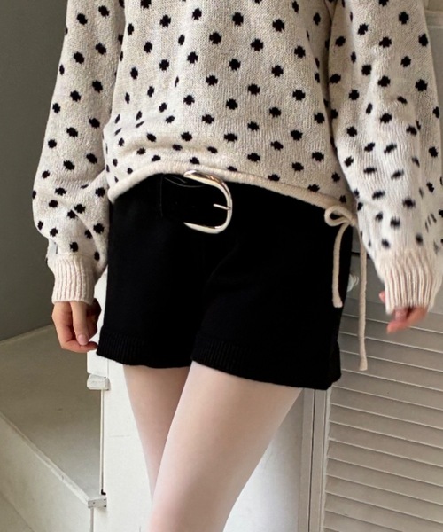 Birthday room（バースデイルーム）の「ニットショートパンツ/knit shorts pants（その他パンツ・レディース・グレー/アイボリー/ブラック・FREE）」の18枚目の写真