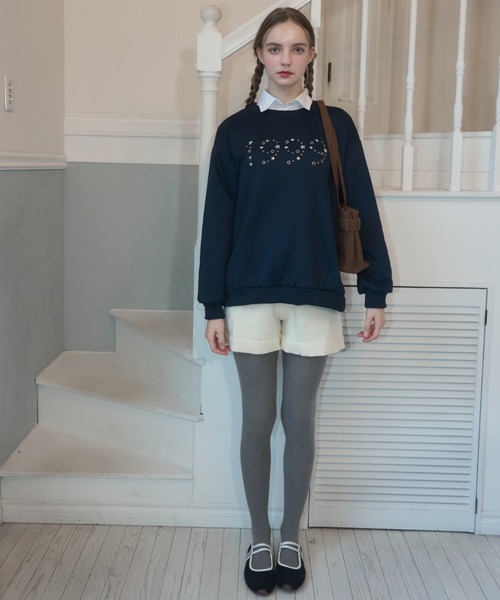 Birthday room（バースデイルーム）の「ニットショートパンツ/knit shorts pants（その他パンツ・レディース・グレー/アイボリー/ブラック・FREE）」の10枚目の写真