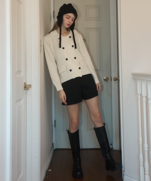 Birthday room（バースデイルーム）の「ニットショートパンツ/knit shorts pants（その他パンツ・レディース・グレー/アイボリー/ブラック・FREE）」の19枚目の写真