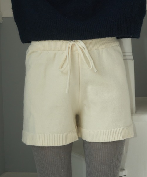 Birthday room（バースデイルーム）の「ニットショートパンツ/knit shorts pants（その他パンツ・レディース・グレー/アイボリー/ブラック・FREE）」の14枚目の写真