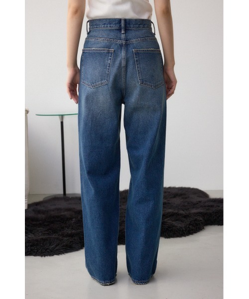AZUL by moussy(アズールバイマウジー)の「AZUL DENIM スタッズワイドデニム(デニムパンツ・レディース・ブラック/ブルー・SMALL/MEDIUM)」の7枚目の写真