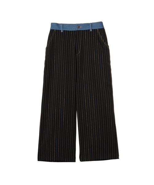 glamb（グラム）の「Denim Combination Slacks / デニムコンビネーションスラックス（スラックス・メンズ・ブラック/グレー・S/M/L）」の3枚目の写真