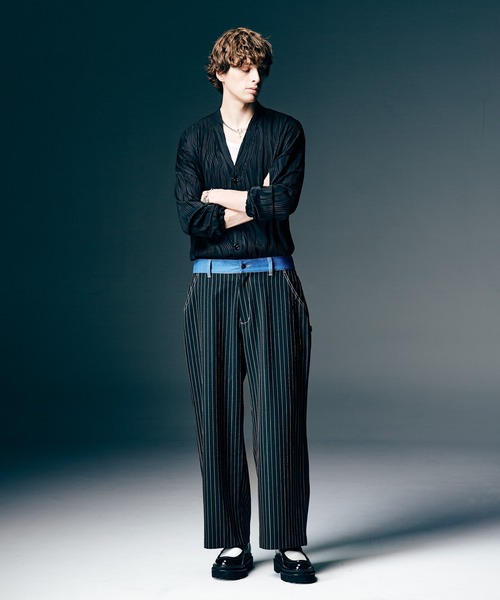 glamb（グラム）の「Denim Combination Slacks / デニムコンビネーションスラックス（スラックス・メンズ・ブラック/グレー・S/M/L）」の9枚目の写真