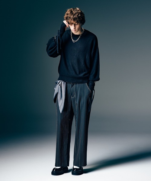 glamb（グラム）の「Denim Combination Slacks / デニムコンビネーションスラックス（スラックス・メンズ・ブラック/グレー・S/M/L）」の11枚目の写真