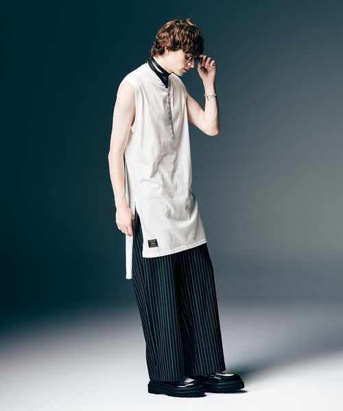 glamb（グラム）の「Denim Combination Slacks / デニムコンビネーションスラックス（スラックス・メンズ・ブラック/グレー・S/M/L）」の12枚目の写真