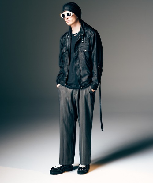 glamb（グラム）の「Denim Combination Slacks / デニムコンビネーションスラックス（スラックス・メンズ・ブラック/グレー・S/M/L）」の17枚目の写真