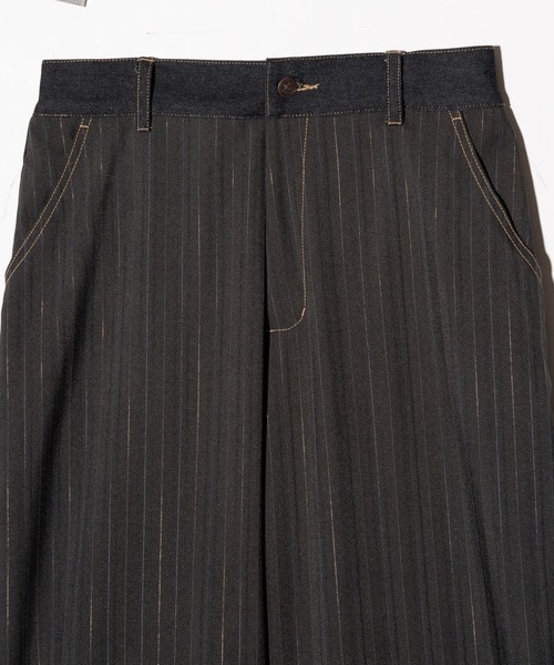 glamb（グラム）の「Denim Combination Slacks / デニムコンビネーションスラックス（スラックス・メンズ・ブラック/グレー・S/M/L）」の20枚目の写真