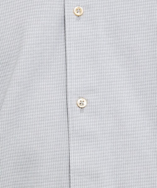 ABAHOUSE（アバハウス）の「【ON/OFF兼用】ドレスニット ネルツイル＆チェック ワイドカラーシャツ / FLEX SHIRTS（ビジネスシャツ・メンズ・ホワイト/ライトグレー/インディゴブルー/ダークベージュ・44/46/48/50）」の9枚目の写真