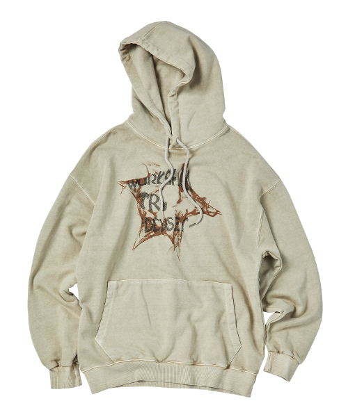 セール】スプレースターフィッシュピグメントフードパーカー ベージュ