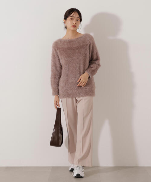 PROPORTION BODY DRESSING(プロポーションボディドレッシング)の「<セットアップ対応>美フレアパンツ / 1216130001(その他パンツ・レディース・ベージュ/ブラック・MEDIUM/P/S/SMALL)」の8枚目の写真