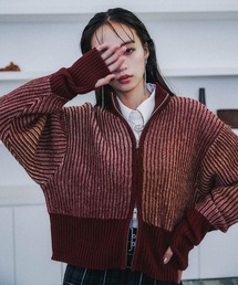 HARE | ハイショクジップニットカーディガン(HARE)(カーディガン/ボレロ)