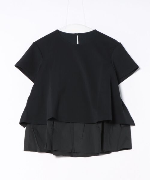 DESIGNWORKS(デザインワークス)の「【セットアップ対応】後ろタフタペプラムプルオーバー(シャツ/ブラウス・レディース・ブラック/ベージュ・フリー)」の8枚目の写真