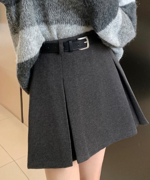 FREE STYLISTS(フリー スタイリスト)の「YUGA_YGMC Wide pleated mini skirt(スカート・レディース・ブラウン/グレー/ブラック・S/M/L/XL)」の10枚目の写真