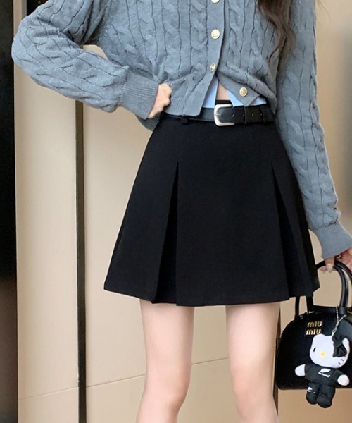 FREE STYLISTS(フリー スタイリスト)の「YUGA_YGMC Wide pleated mini skirt(スカート・レディース・ブラウン/グレー/ブラック・S/M/L/XL)」の7枚目の写真