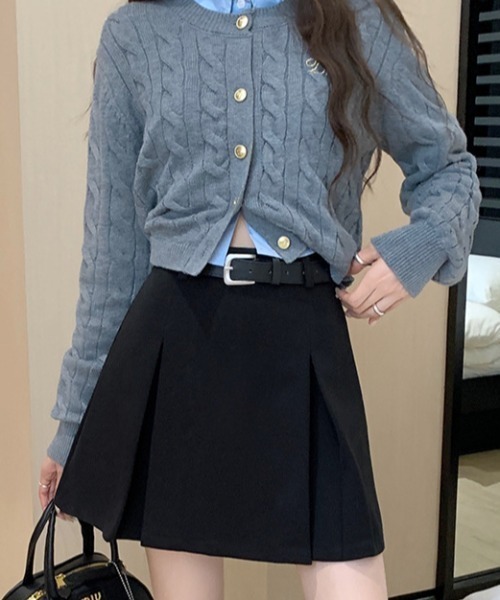 FREE STYLISTS(フリー スタイリスト)の「YUGA_YGMC Wide pleated mini skirt(スカート・レディース・ブラウン/グレー/ブラック・S/M/L/XL)」の6枚目の写真