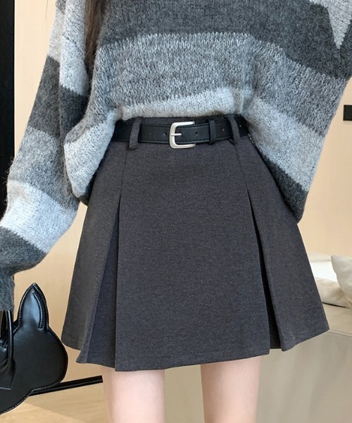 FREE STYLISTS(フリー スタイリスト)の「YUGA_YGMC Wide pleated mini skirt(スカート・レディース・ブラウン/グレー/ブラック・S/M/L/XL)」の12枚目の写真